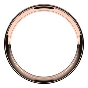 18K Yellow Or White Or Rose Gold Milgrain Stepped-Edge Comfort-Fit Flat Band