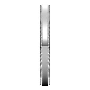18K Yellow Or White Or Rose Gold Milgrain Stepped-Edge Comfort-Fit Flat Band