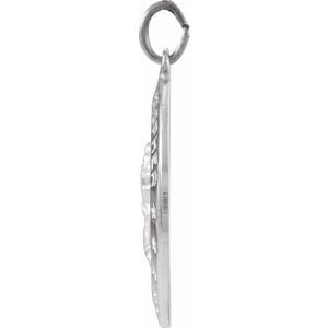 Sterling Silver 25 Mm Polished St. Christopher Medal