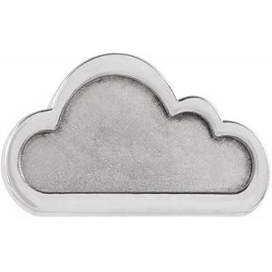 14K White Gold Tiny Cloud Earring