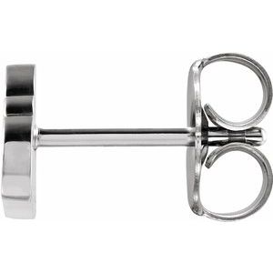 14K White Gold Tiny Cloud Earring