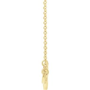 14K Yellow Gold 15.49 X 9.71 Mm 16-18 In Polished Interlocking Circle Necklace