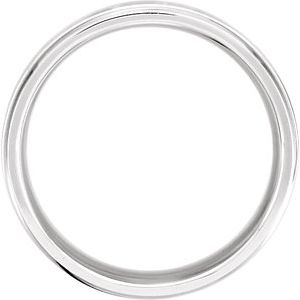 14K White Gold 9.5 5 Mm Polished Band With Satin Finish Size 9.5