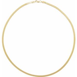 14K Yellow Or White Gold 2.8 mm Lobster Clasp Flexible Herringbone Chain