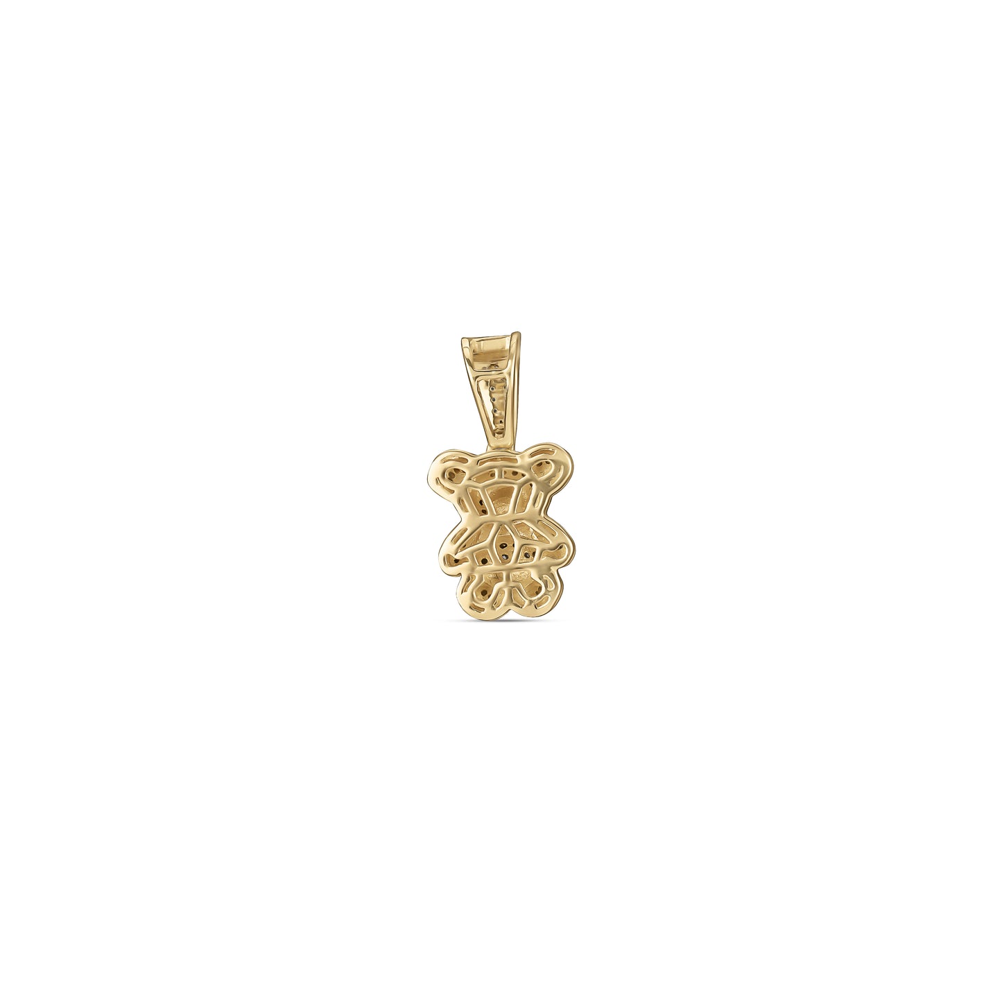 10K Yellow Gold 0.19-0.23 Cttw Diamond Taddy Bear Charm