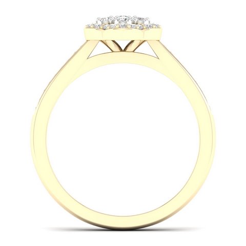 10K Yellow Gold 0.25 Cttw Diamond One Band Ladies Ring