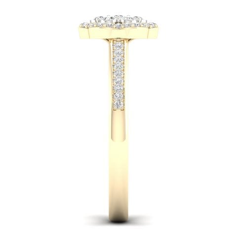 10K Yellow Gold 0.25 Cttw Diamond One Band Ladies Ring