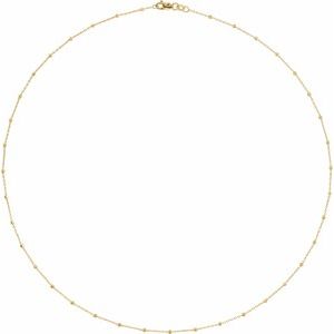 14K Yellow Gold Cable Chain, Length: 18 In, Width: .85 Mm