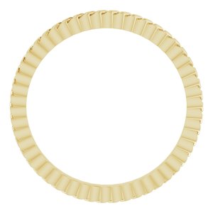 14K Yellow Gold 2 Mm Polished Ladies Chain Link Inspired Band Size 6.5