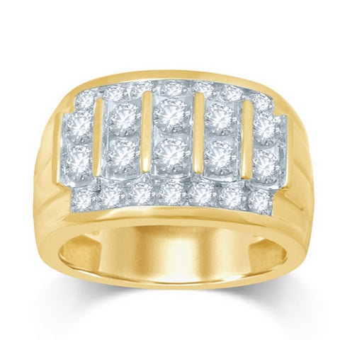 10K Yellow Gold 1.97-2.09  Cttw Diamond Mens "Colt" Ring