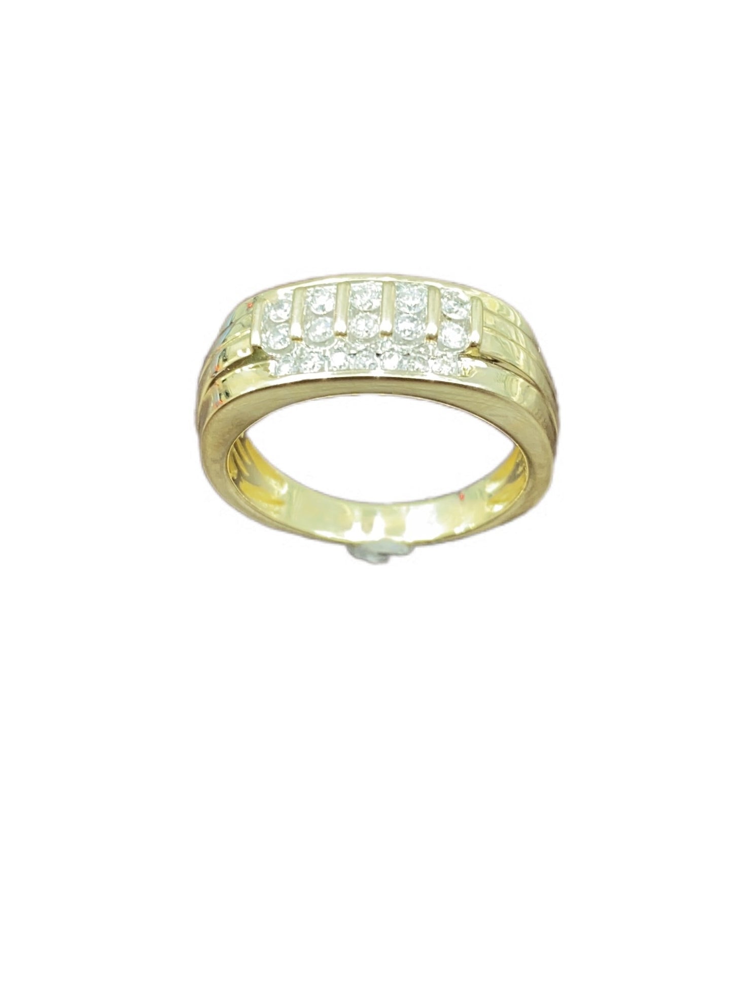 10K Yellow Gold 0.47-0.53 Cttw Diamond Mens Ringds