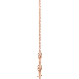14K Rose Gold 4 Disc 7 X 5 Mm 18 In Polished Engravable Oval Disc Family Necklace