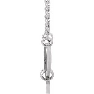 14K White Gold 3 Disc 7 X 5 Mm 18 In Polished Engravable Oval Disc Family Necklace
