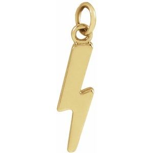 14K Yellow Gold Lightning Bolt Pendant