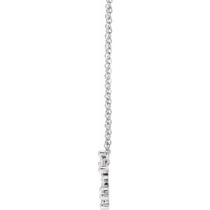 Sterling Silver 11.88 X 10.21 Mm 18 In Polished Petite Snowflake Necklace