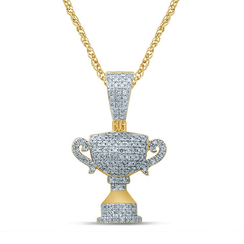 10K Yellow Gold 0.31-0.36 Cttw Diamond Trophy Charm