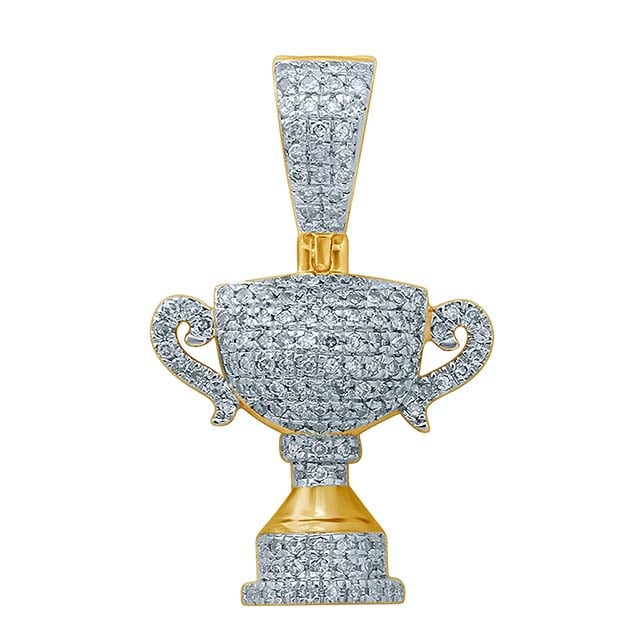 10K Yellow Gold 0.31-0.36 Cttw Diamond Trophy Charm