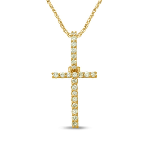 10K Yellow Gold Diamond Dark Polish Initial Charm