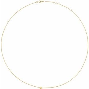 14K Yellow Gold 4 Mm 16-18 In Polished 4Mm Metal Ball Slide Necklace