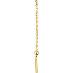 14K Yellow Gold 8 X 6.25 Mm 16-18 In Polished Envelope Necklace