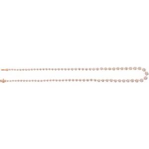 14K Rose Gold Round G-H Si 6 3/4 Ctw Lab-Grown Diamond Line Necklace, Length: 16 In