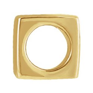 14K Yellow Gold 5 X 5 Mm Polished Cube Pendant