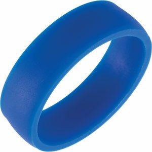 Royal Blue Silicone 7 Mm Dome Comfort Fit Band
