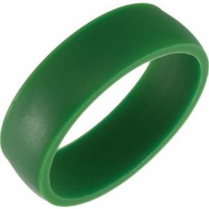 Green Silicone 7 Mm Dome Comfort Fit Band
