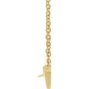 14K Yellow Gold 10.64 X 7.94 Mm 16-18 In Polished Airplane Necklace