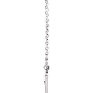 Sterling Silver 8 X 6.25 Mm 16-18 In Polished Envelope Necklace