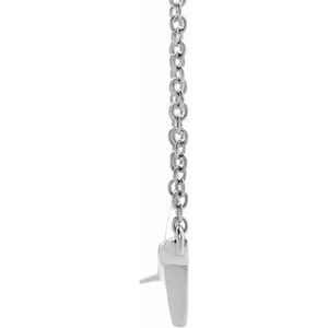 Sterling Silver 10.64 X 7.94 Mm 16-18 In Polished Airplane Necklace