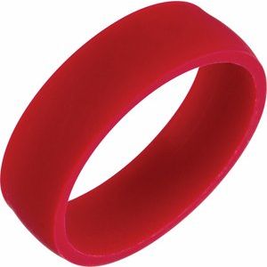 Maroon Silicone 7 Mm Dome Comfort Fit Band