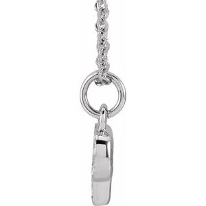 14K Yellow Or White Gold 0.85 Mm 0.04 Ctw 16-18 In Polished Round Natural Diamond Petite Initial Necklace