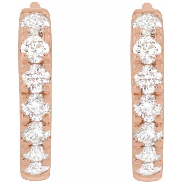 14K Yellow Or White Gold Round Si1-Si2, Gh Hinged Polished Lab-Grown Diamond Hoop Earrings
