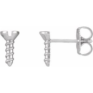 Sterling Silver Hardware Screw Earrings