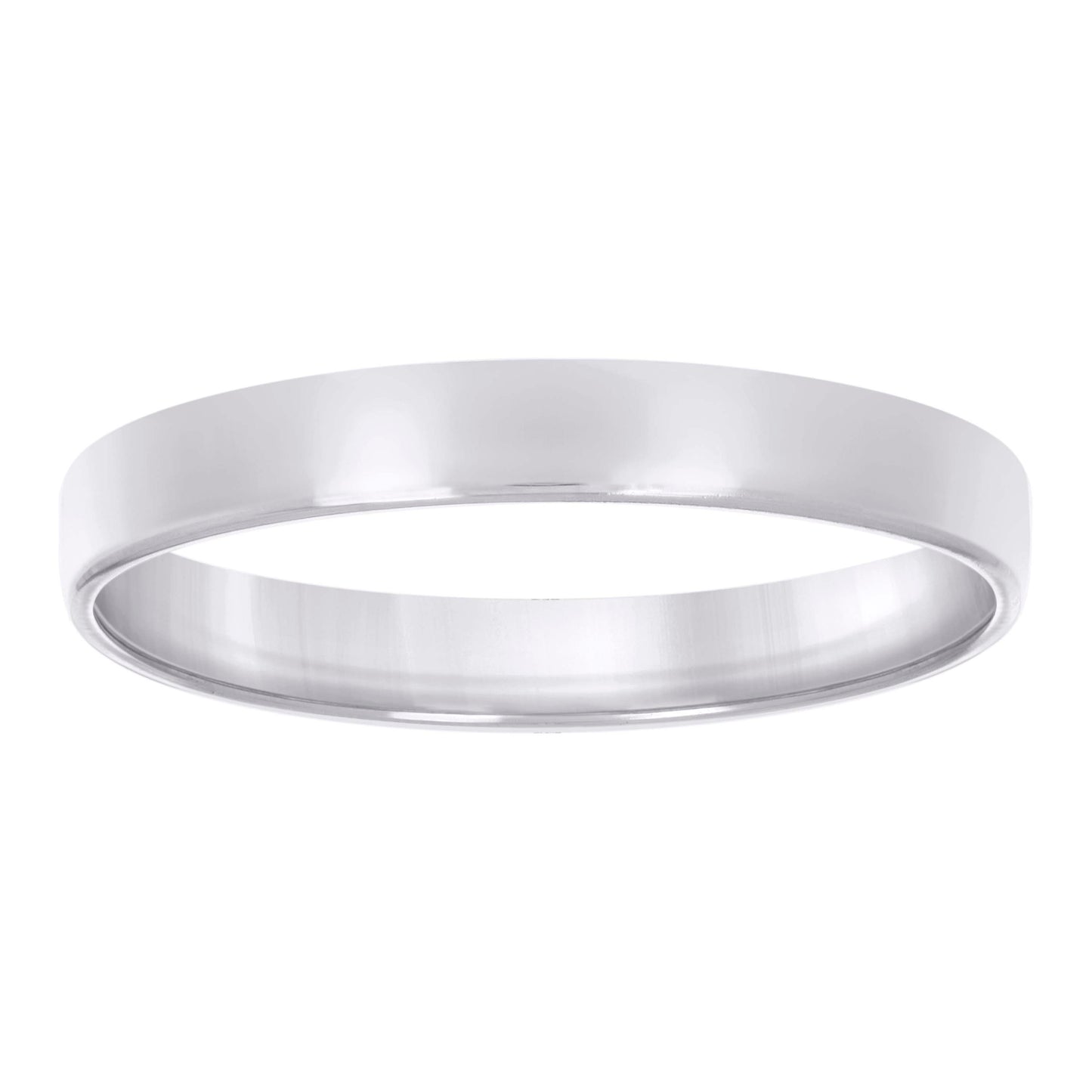Sterling Silver Rhodium Plated Womens Comfort Fit Bridal Anniversary Engagement Wedding Band Ring