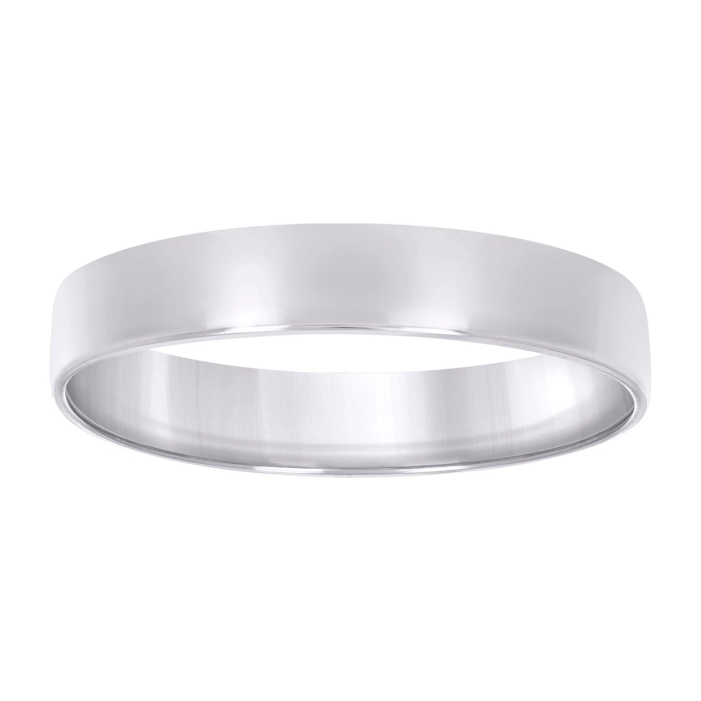 Sterling Silver Rhodium Plated Womens Comfort Fit Bridal Anniversary Engagement Wedding Band Ring