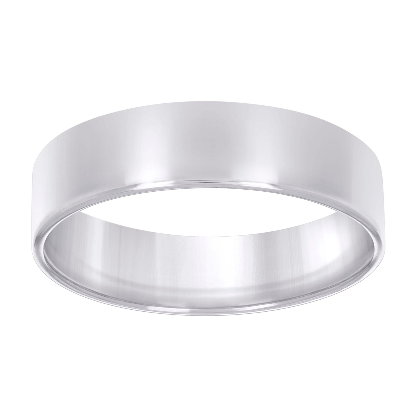 Sterling Silver Rhodium Plated Womens Comfort Fit Bridal Anniversary Engagement Wedding Band Ring