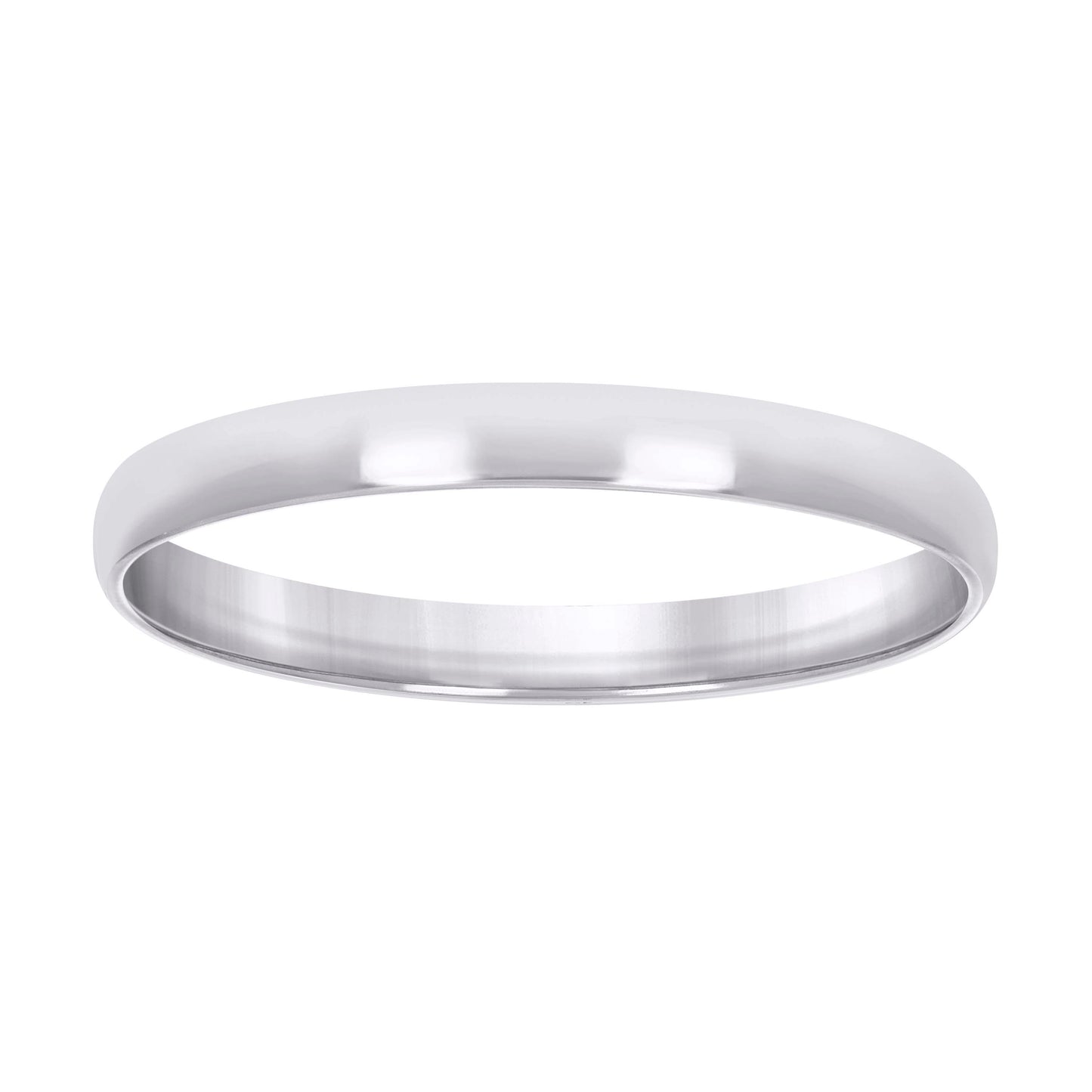 Sterling Silver Rhodium Plated Women's Comfort Fit Bridal Anniversary Engagement Wedding Band Ring