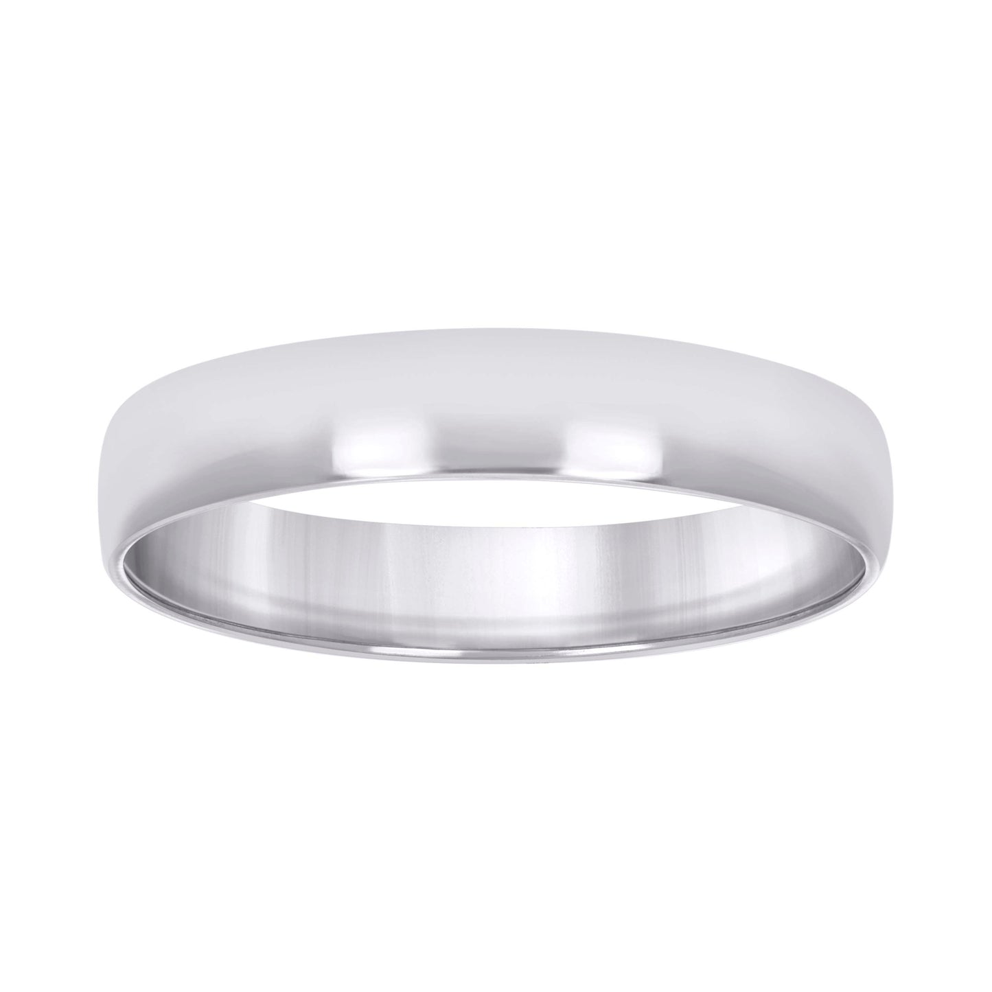 Sterling Silver Rhodium Plated Women's Comfort Fit Bridal Anniversary Engagement Wedding Band Ring