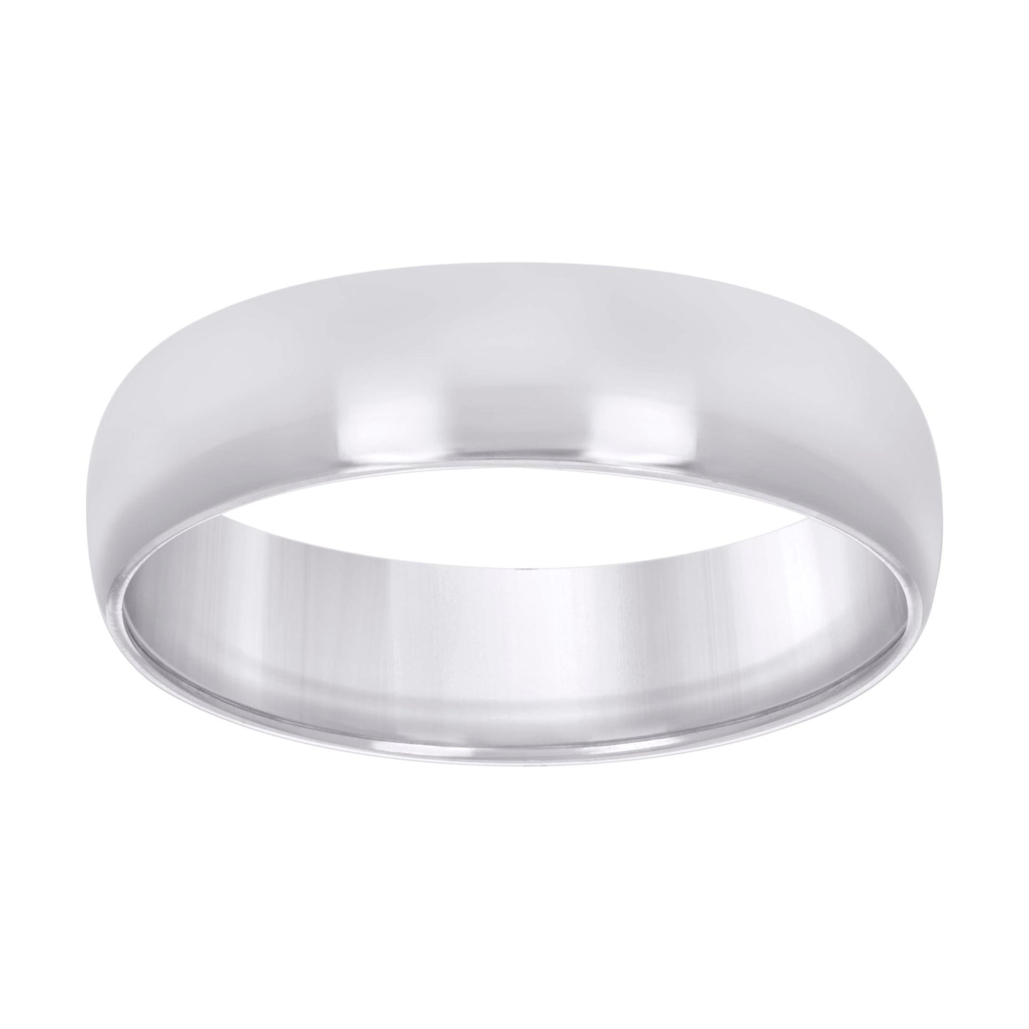 Sterling Silver Rhodium Plated Women's Comfort Fit Bridal Anniversary Engagement Wedding Band Ring