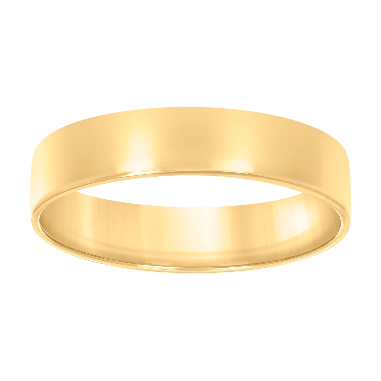 Sterling Silver Yellow-Tone Unisex 6mm Comfort Fit Flat Bridal Anniversary Engagement Wedding Band Ring