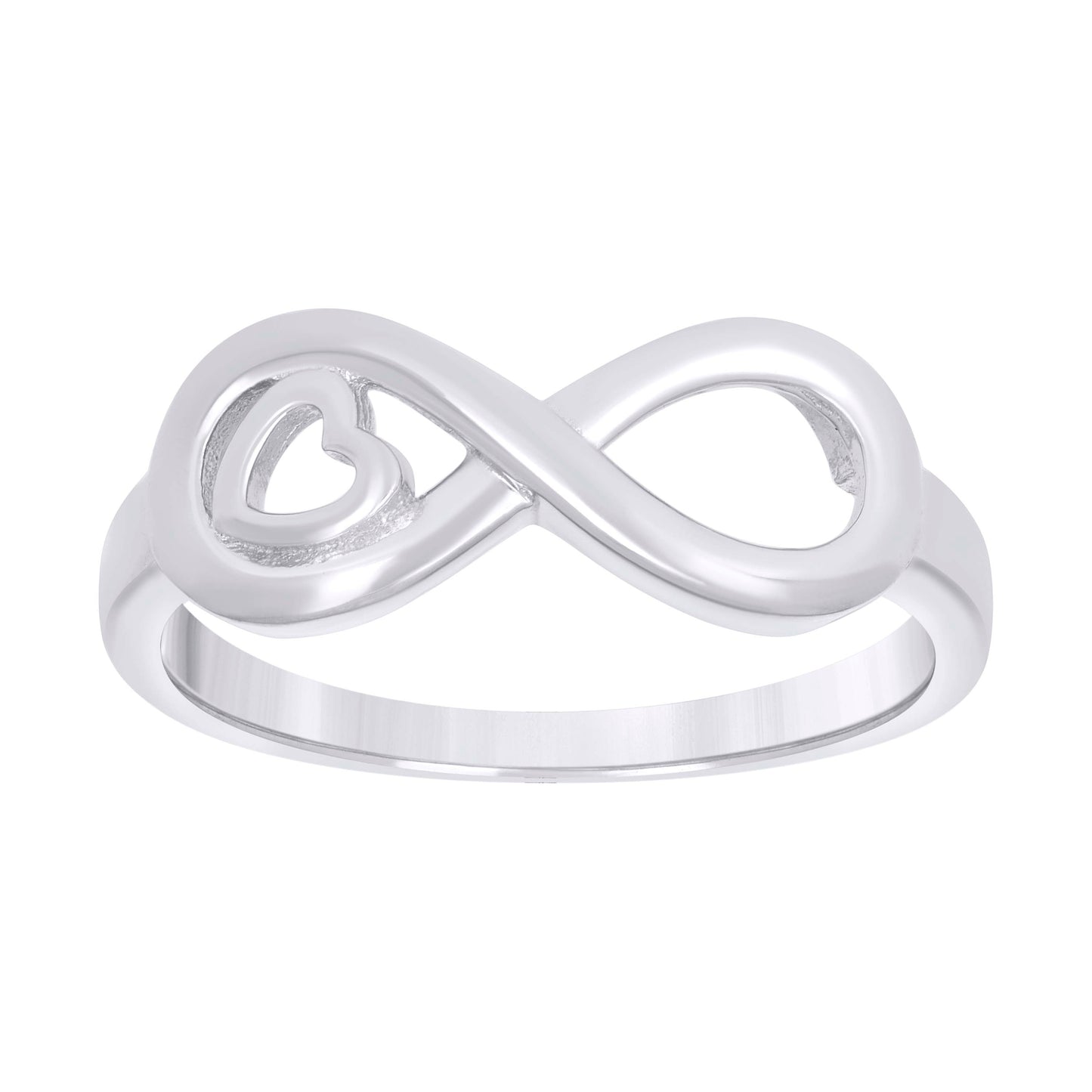 Sterling Silver Polished Infinity Heart Sizes 6 To 9 Womens Bridal Anniversary Wedding Engagement Band Ring Band