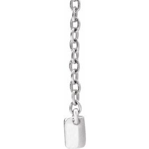 14K White Gold Straight Baguette 3 X 2Mm Gh Vs 3/8 Ctw Lab-Grown Diamond Necklace, Length: 18 In