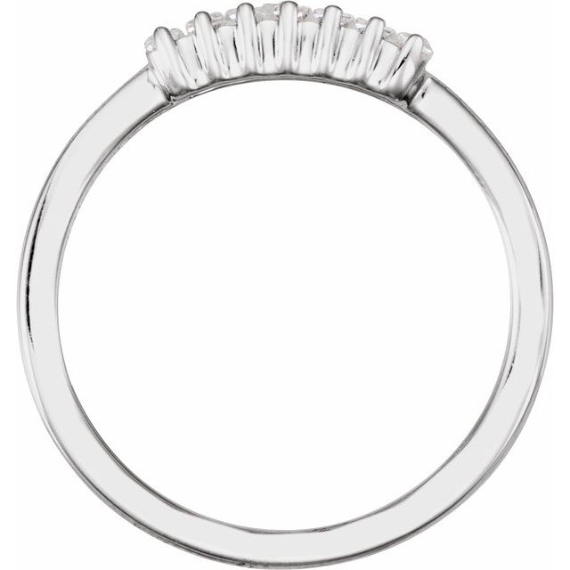 14K Yellow Or White Or Rose Gold Straight Baguette 3 X 1.5 Mm Polished 1/3 Ctw Lab-Grown Diamond Ring, Size 7