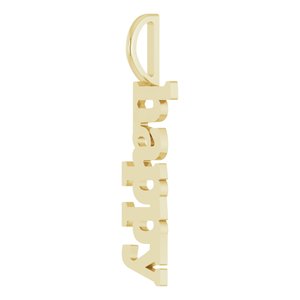 14K Yellow Gold Happy Pendant
