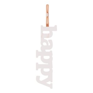 14K Rose Gold Happy Pendant