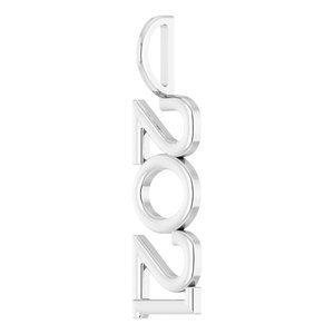 Sterling Silver Polished Vertical Pendant