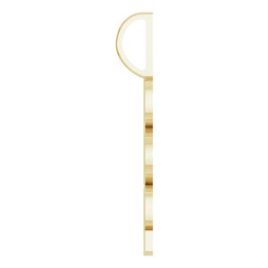 14K Yellow Gold Polished Vertical Pendant