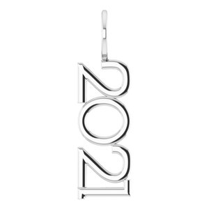 Sterling Silver Polished Vertical Pendant